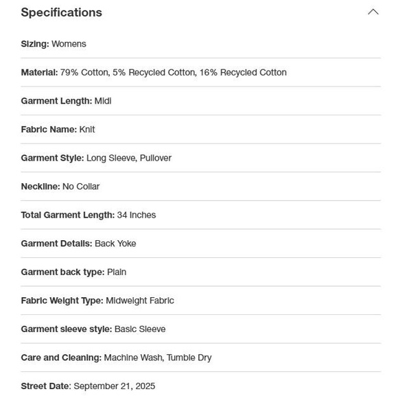 KBB‎ by KAHLANA x Target S Small Long Sleeve The Sweatshirt Dress Mini Black NWT - Picture 5 of 6